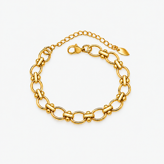 Pulsera 18k Oro Óvalos
